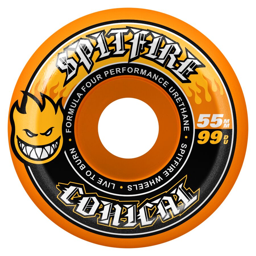Spitfire Formula Four Conical 55mm 99D Wheels - Orange