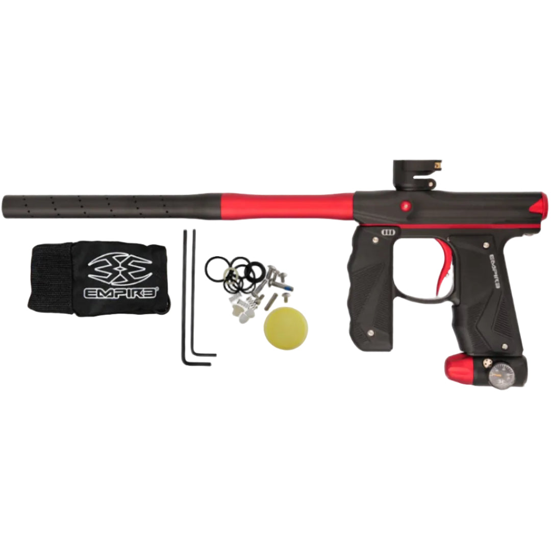 Empire Mini GS Paintball Gun w/ 2 Piece Barrel - Dust Black/Dust Red *GENTLY USED*