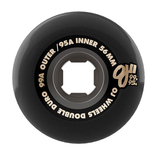 OJ Double Duro Black Transparent 56mm 99/95D Wheels