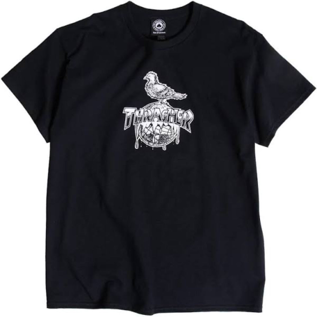 Thrasher Cover The Earth T-Shirt - Black