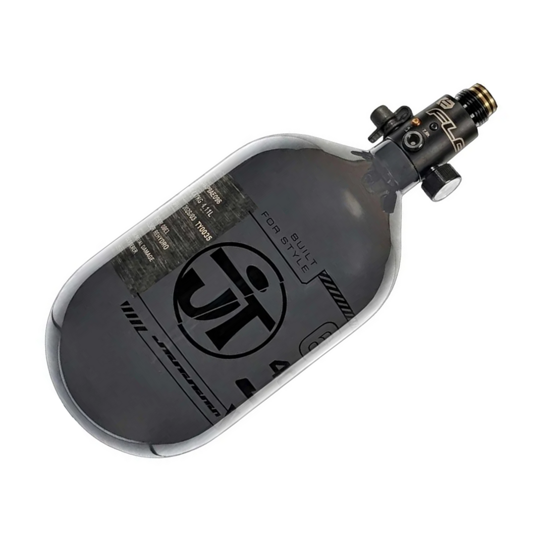 JT Ultra Light Carbon Fiber Air Tank 68/4500 w/ FLO Pro Regulator - Grey/Black
