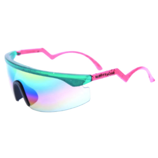 Happy Hour Accelerator Splatter Sunglasses - Pink/Teal