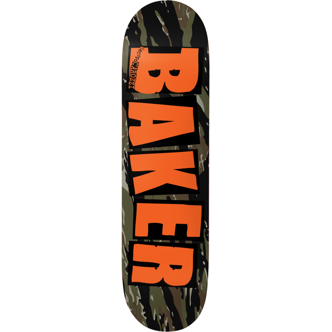 Baker Jacopo Carozzi Brand Logo Tiger Stripe Twin Deck 8.38