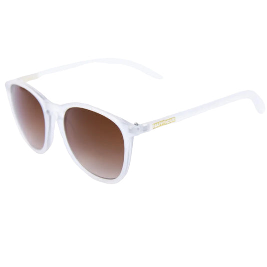 Happy Hour Flap Jack Frosted Clear Sunglasses