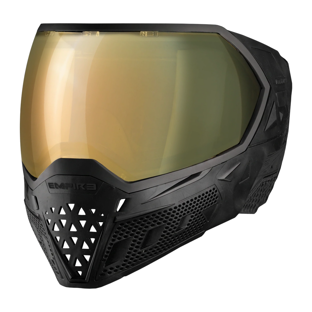 Empire EVS Paintball Mask Thermal Gold Mirror Lens - Black/Black