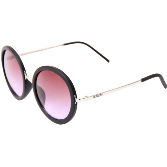 Happy Hour Squares Fade Sunglasses - Matte Black/Purple