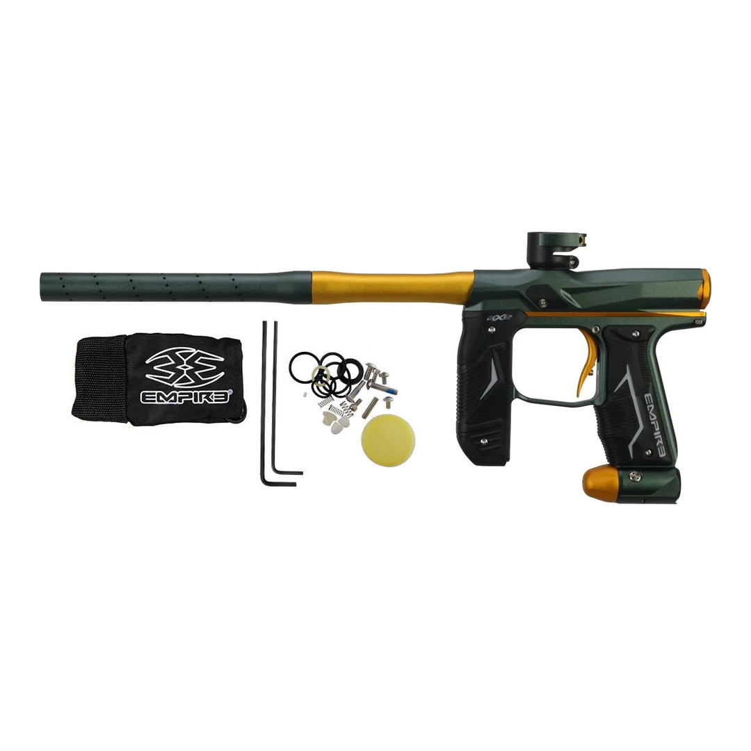 Empire Axe 2.0 Paintball Gun w/ Redline OLED Board - Dust Pine Green/Dust Honey Gold
