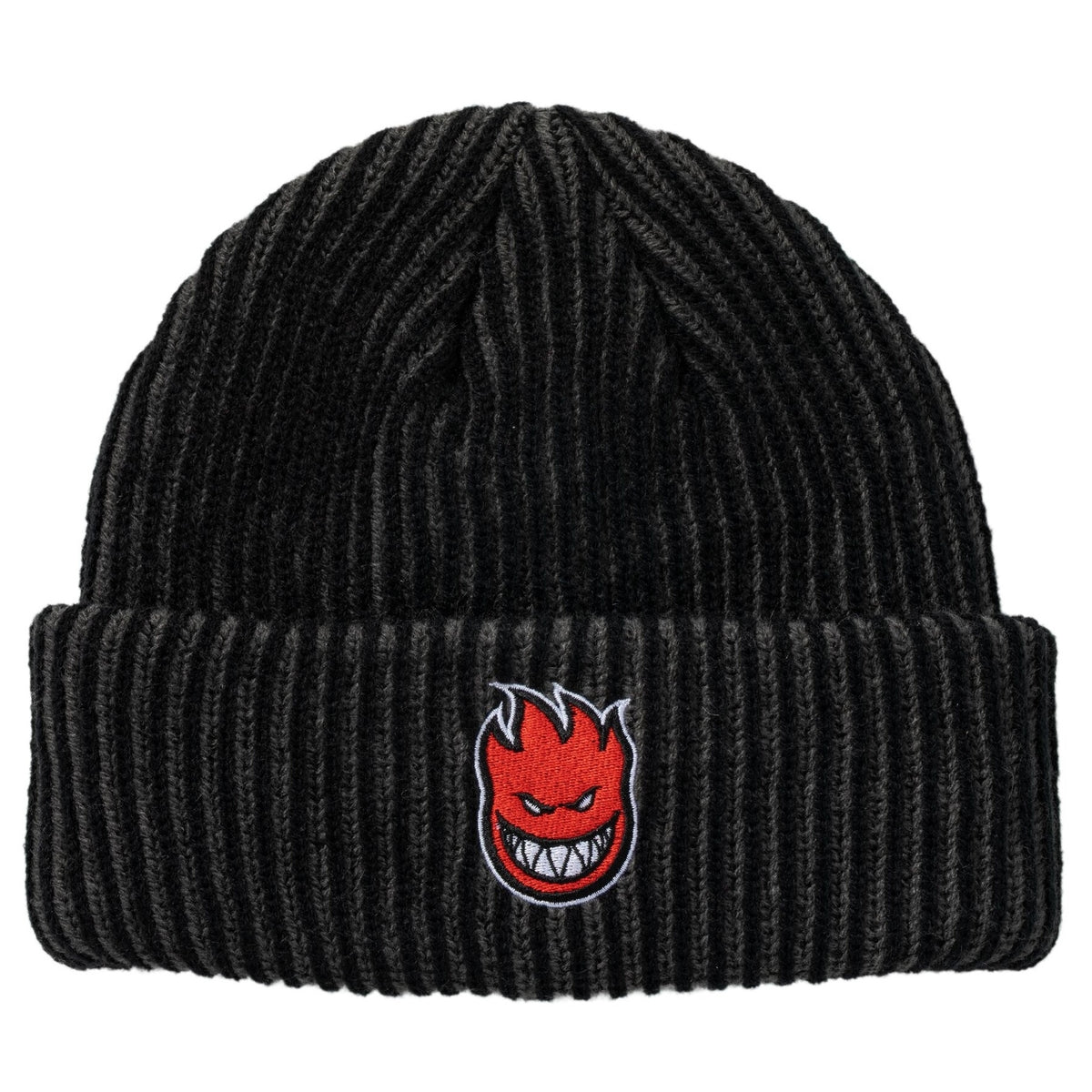 Spitfire Bighead Fill Cuff Beanie - Black/Charcoal/Red