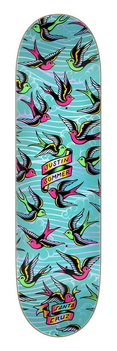 Santa Cruz Sommer Sparrows Skateboard Deck 8.0