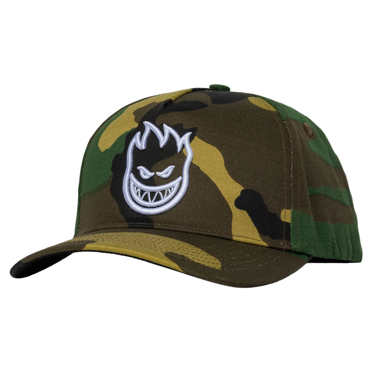 Spitfire Bighead Snapback - Woodland Camo/White