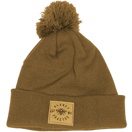 Planet Eclipse Worker Pom Beanie - Caramel