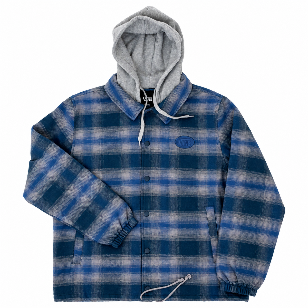 Vans Torrey Coaches Hooded Flannel Jacket - Dress Blues