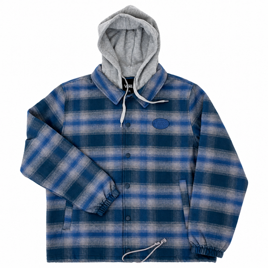 Vans Torrey Coaches Hooded Flannel Jacket - Dress Blues