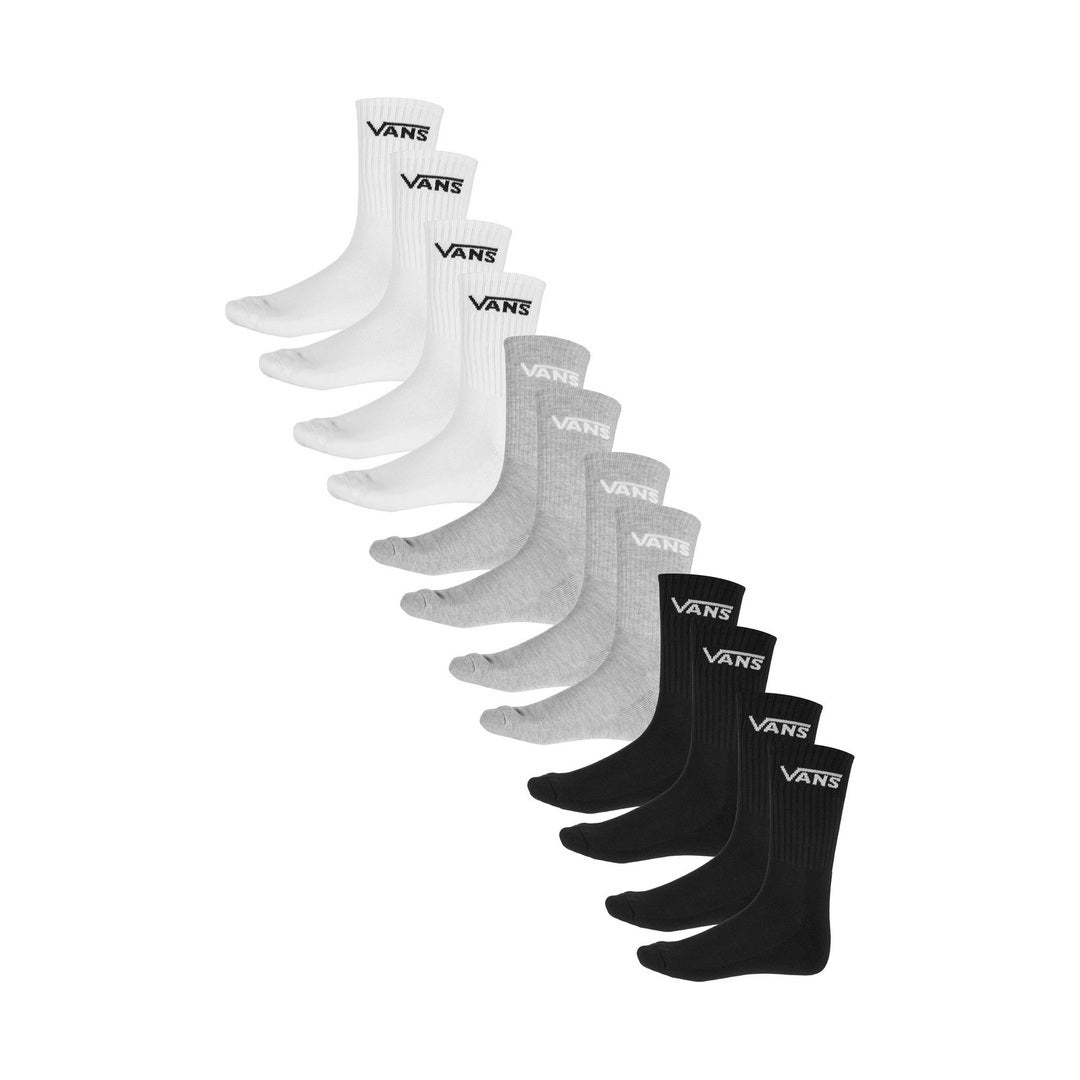 Vans Classic Crew Socks 6-Pack - White/Black/Heather Grey