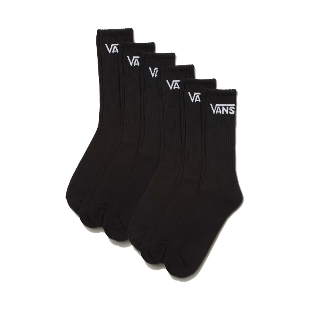 Vans Classic Crew Socks 6-Pack - Black