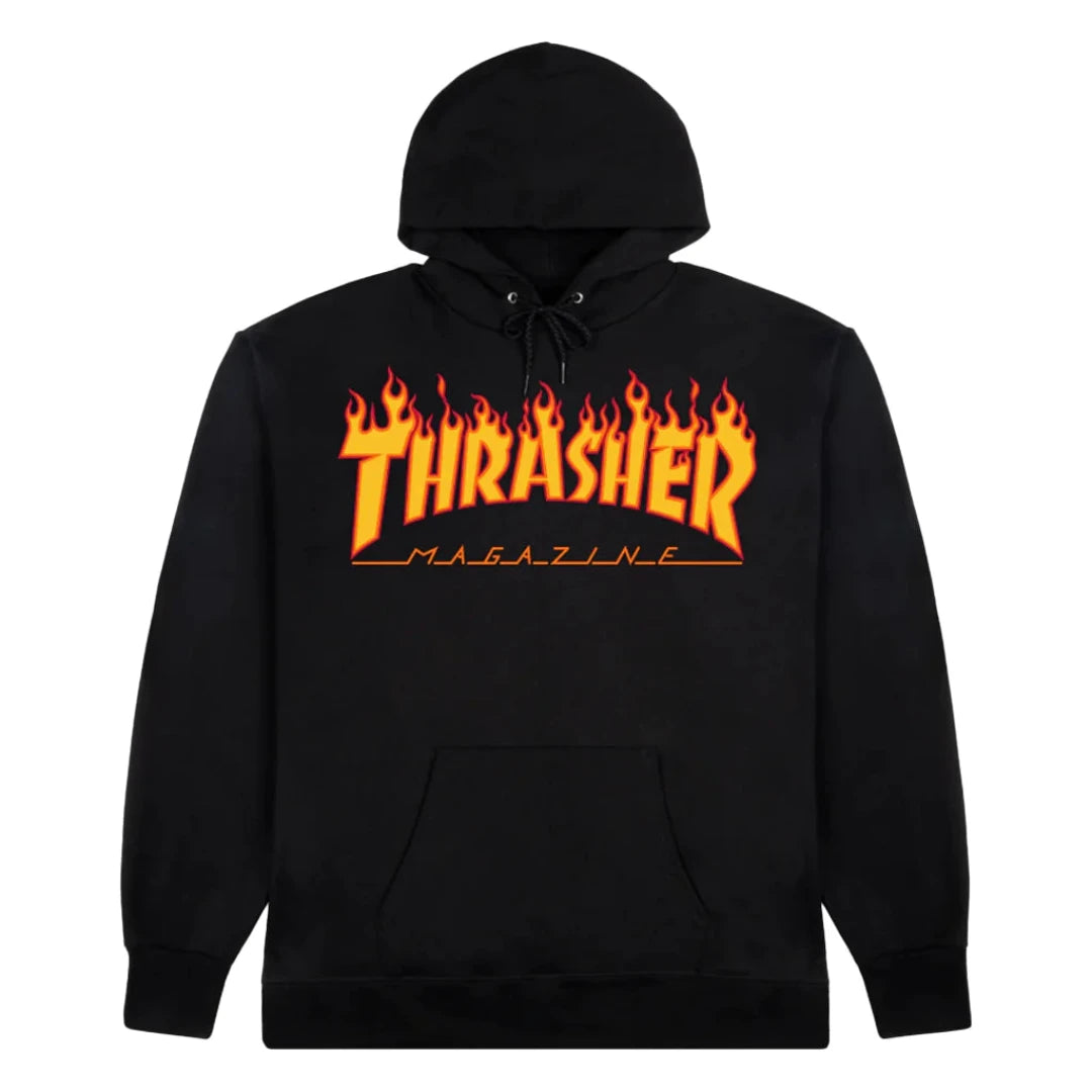 Thrasher Flame Logo Hoodie - Black