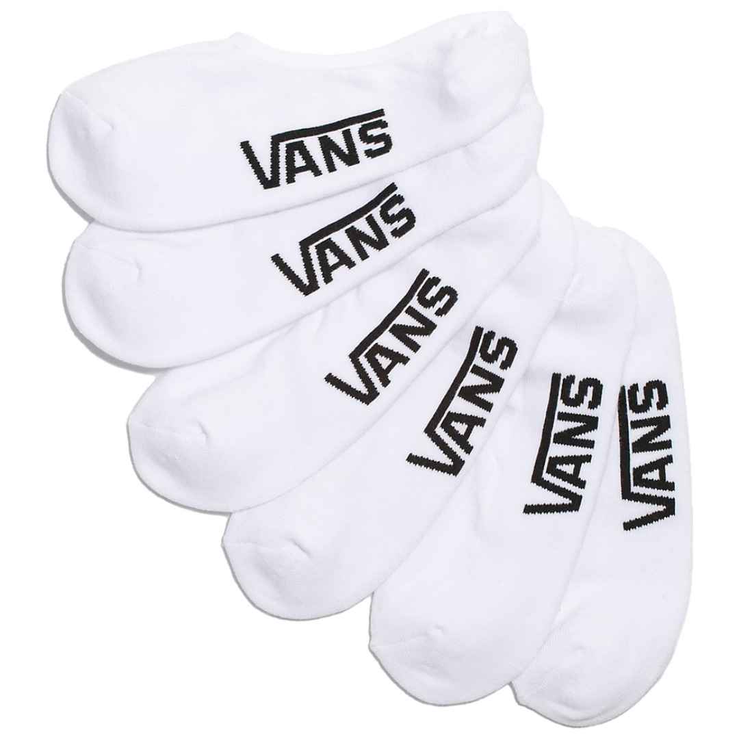 Vans Classic No Show 3 Pack Socks - White