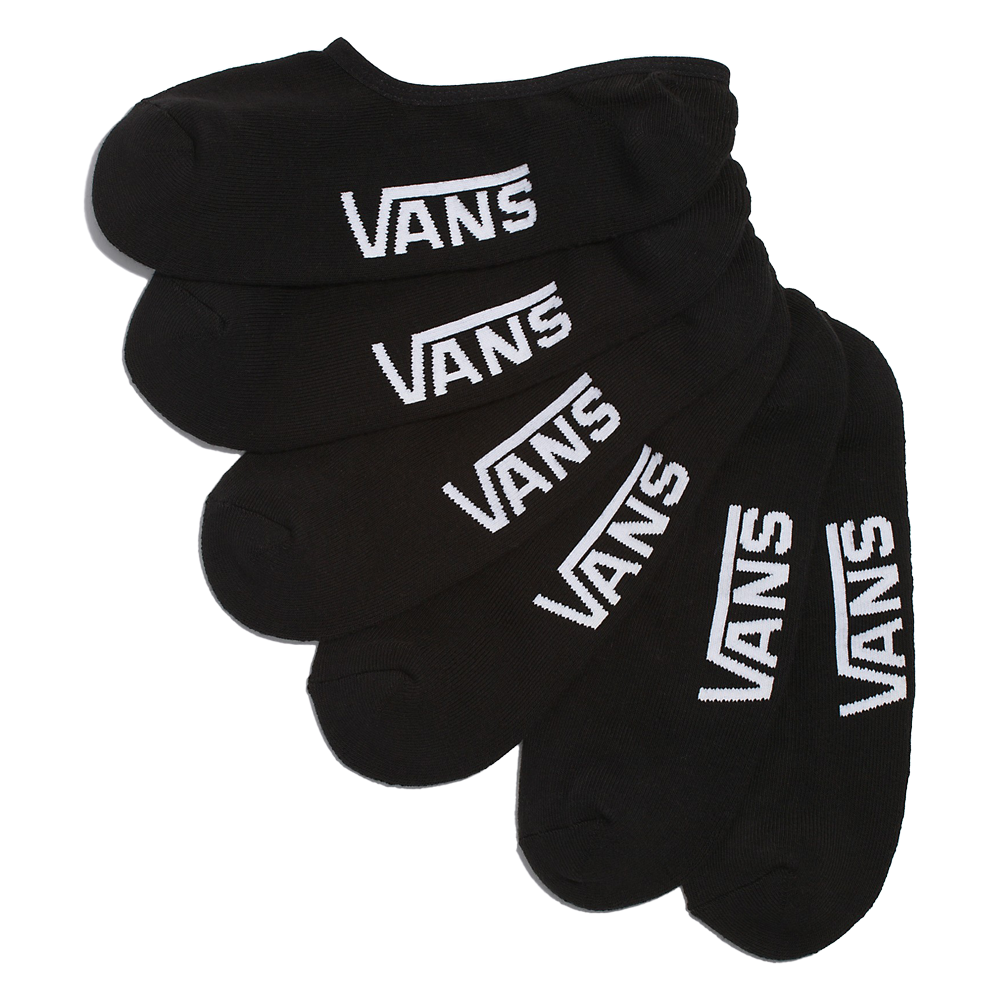 Vans Classic No Show 3 Pack Socks - Black
