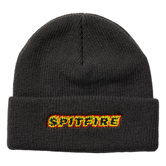 Spitfire Flame Script Cuff Beanie - Charcoal