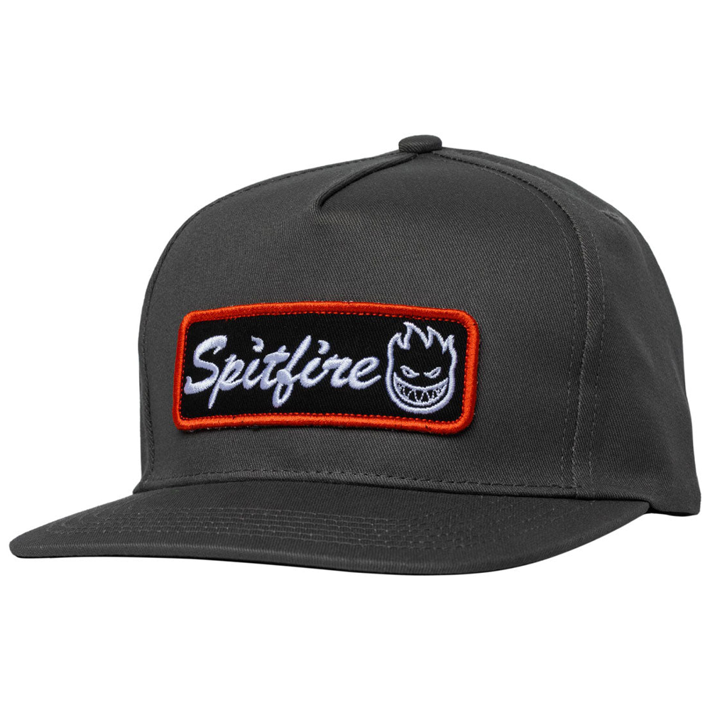 Spitfire Courier Patch Snapback Hat - Charcoal