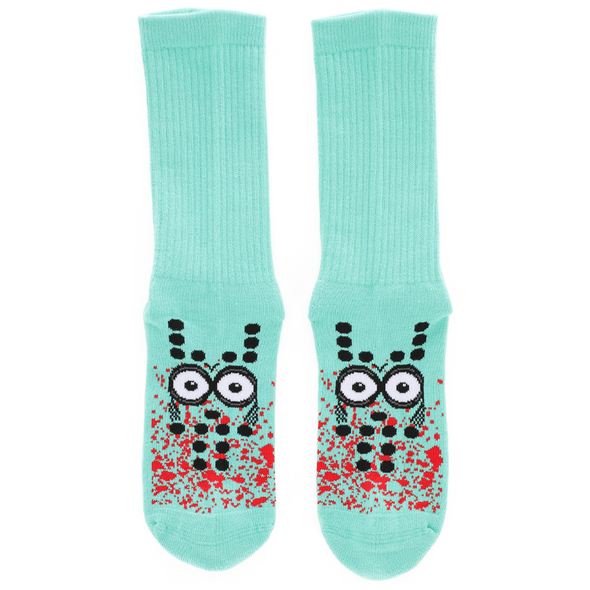 Heroin Curb Killer Skateboard Socks (Teal)