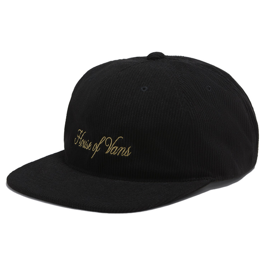 Vans Leisure Low Unstructured Corduroy Snapback Hat - Black
