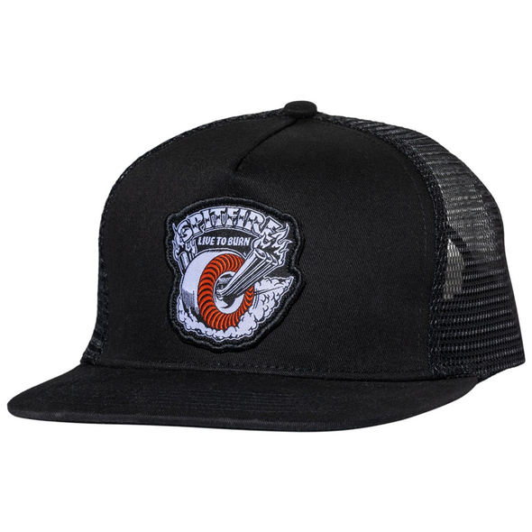Spitfire Burnout Patch Snapback Hat (Black)