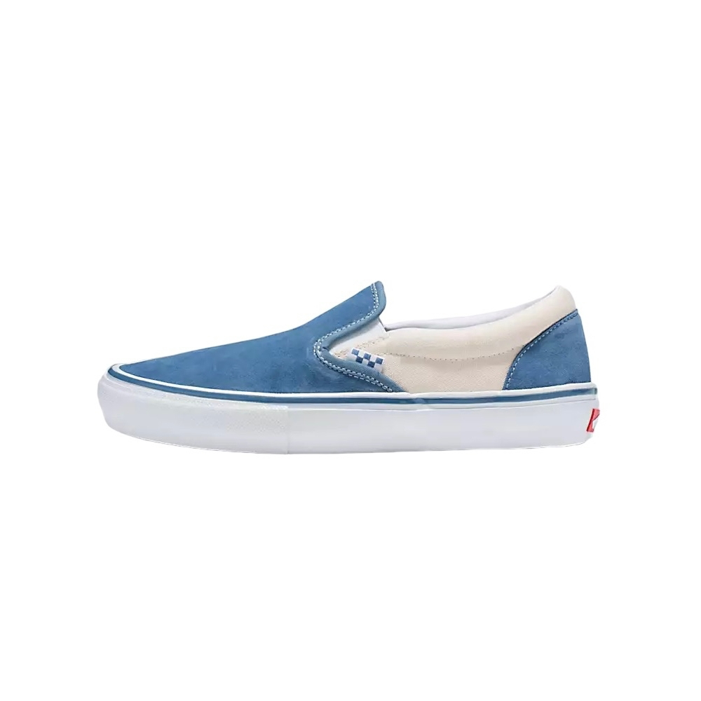VANS SKATE SLIP-ON CREAM LIGHT NAVY スリッポン Vans Skate Slip-On (Cream/Light Navy) – Warped Skate Shop