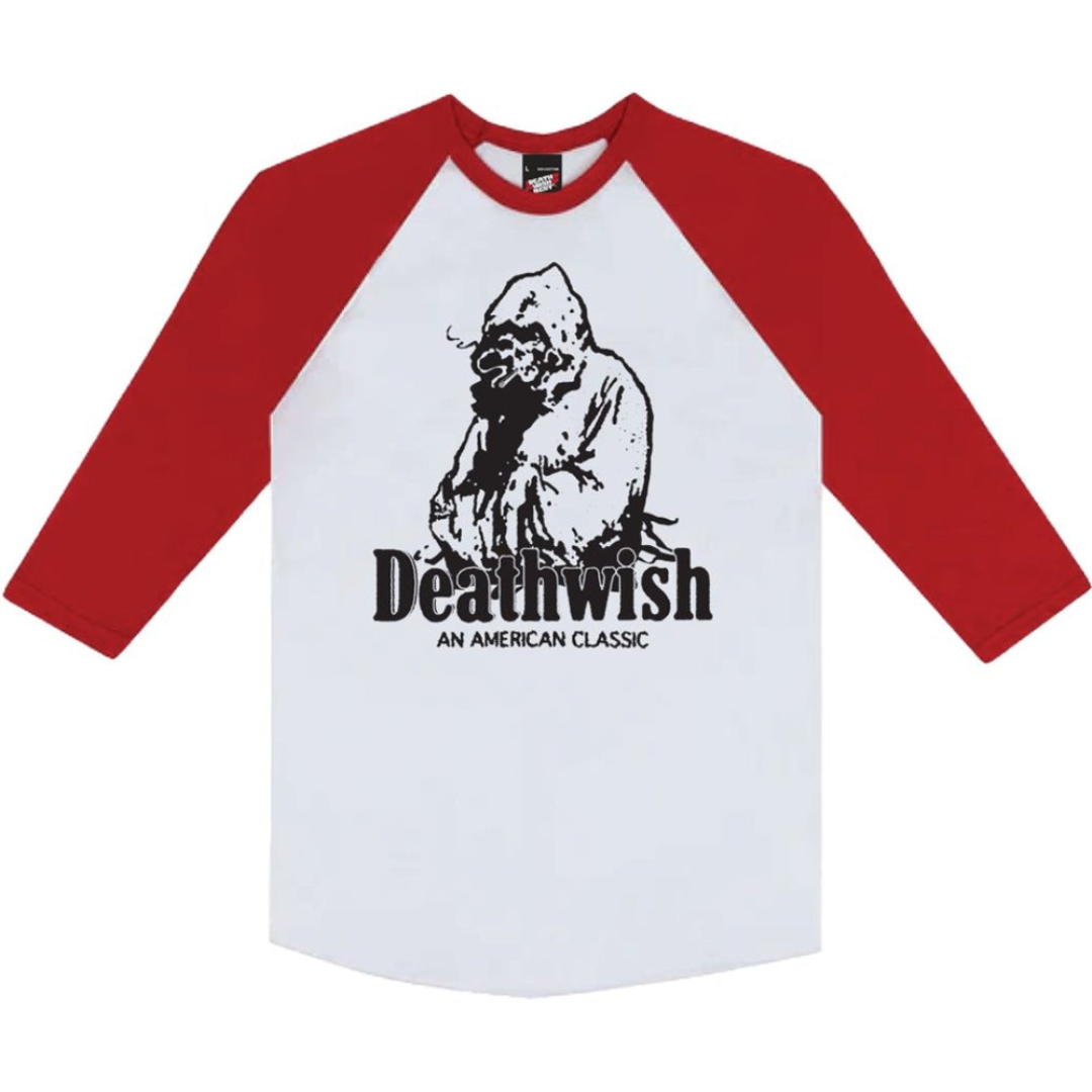 Deathwish Classic Raglan Longsleeve - White/Red