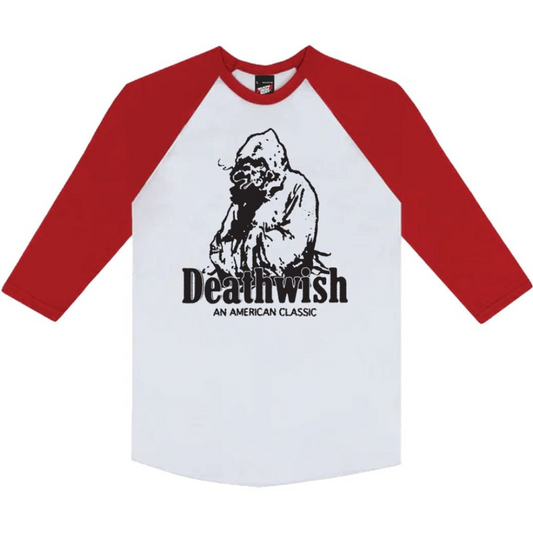 Deathwish Classic Raglan Longsleeve - White/Red