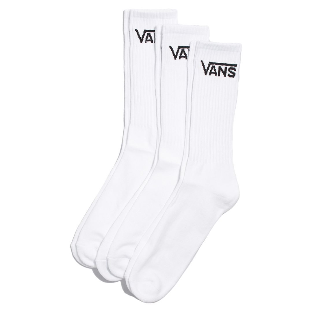 Vans Classic Crew 3 Pack Socks - White