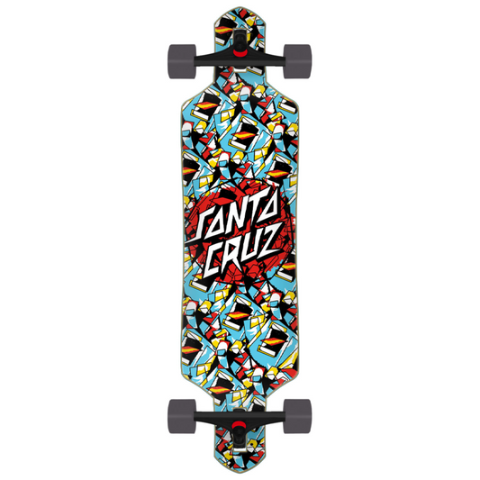 Santa Cruz Screaming Scratched Hand Dot Drop Thru Longboard 9.0