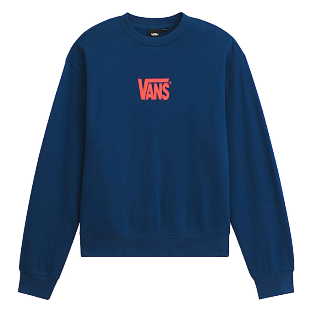 Vans Stretch Logo Crewneck Sweatshirt - Deep Indigo/Flame