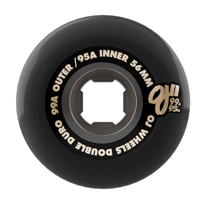 OJ Double Duro Black Transparent 56mm 99/95D Wheels