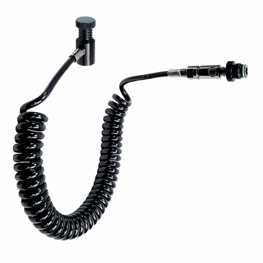 Tippmann ConneX Coiled Paintball Remote Line System w/ On/Off Push Connect