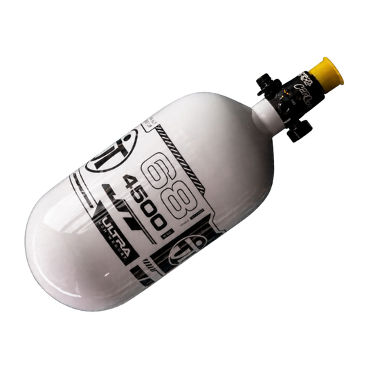 JT Ultra Light Carbon Fiber Air Tank 68/4500 w/ FLO Pro Regulator - White
