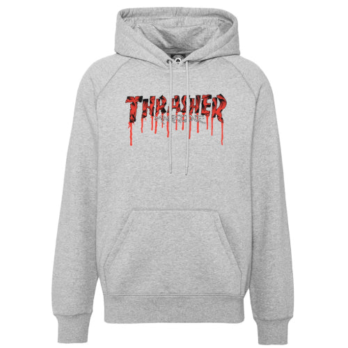 Thrasher Blood Drip Hoodie (Grey)