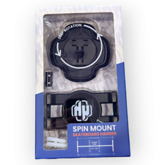 Hella Hangers 360 Spin Mount Skateboard Hanger Grab & Go Mount Display w/ Screws