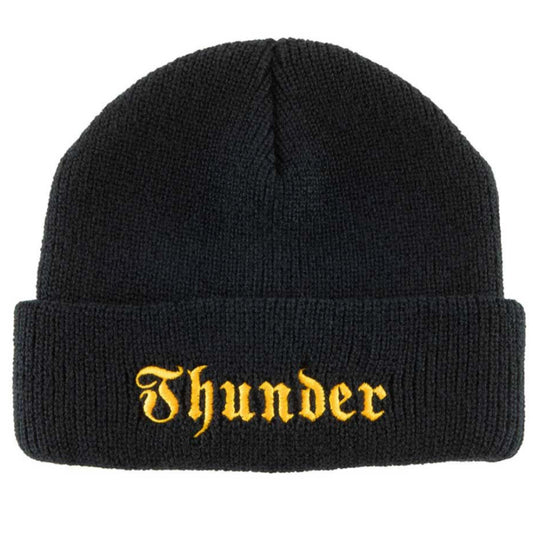Thunder Evil Embroidery Cuff Beanie