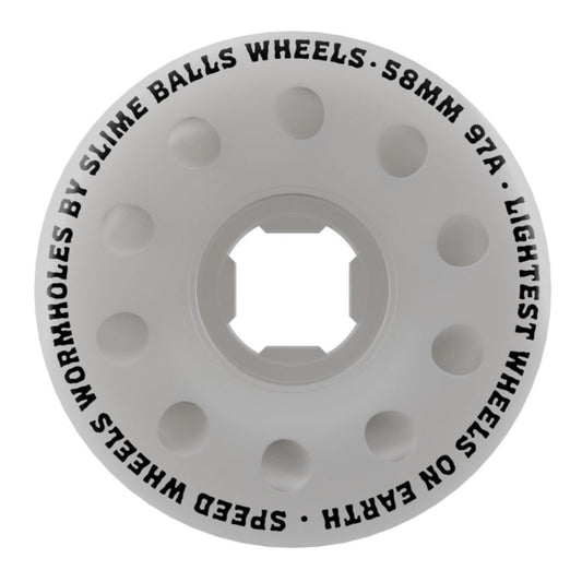 Slime Balls Worm Holes 58mm 97a Wheels - White