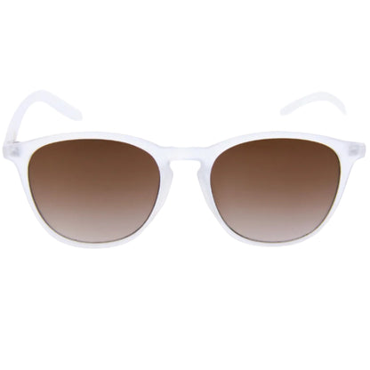 Happy Hour Flap Jack Frosted Clear Sunglasses