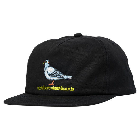 Antihero Lil Pigeon Snapback Hat (Black/Yellow)