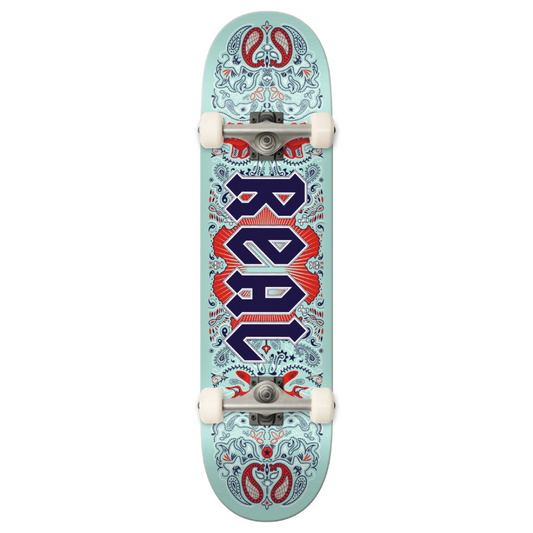 Real Bandana Teal Complete Skateboard 7.75
