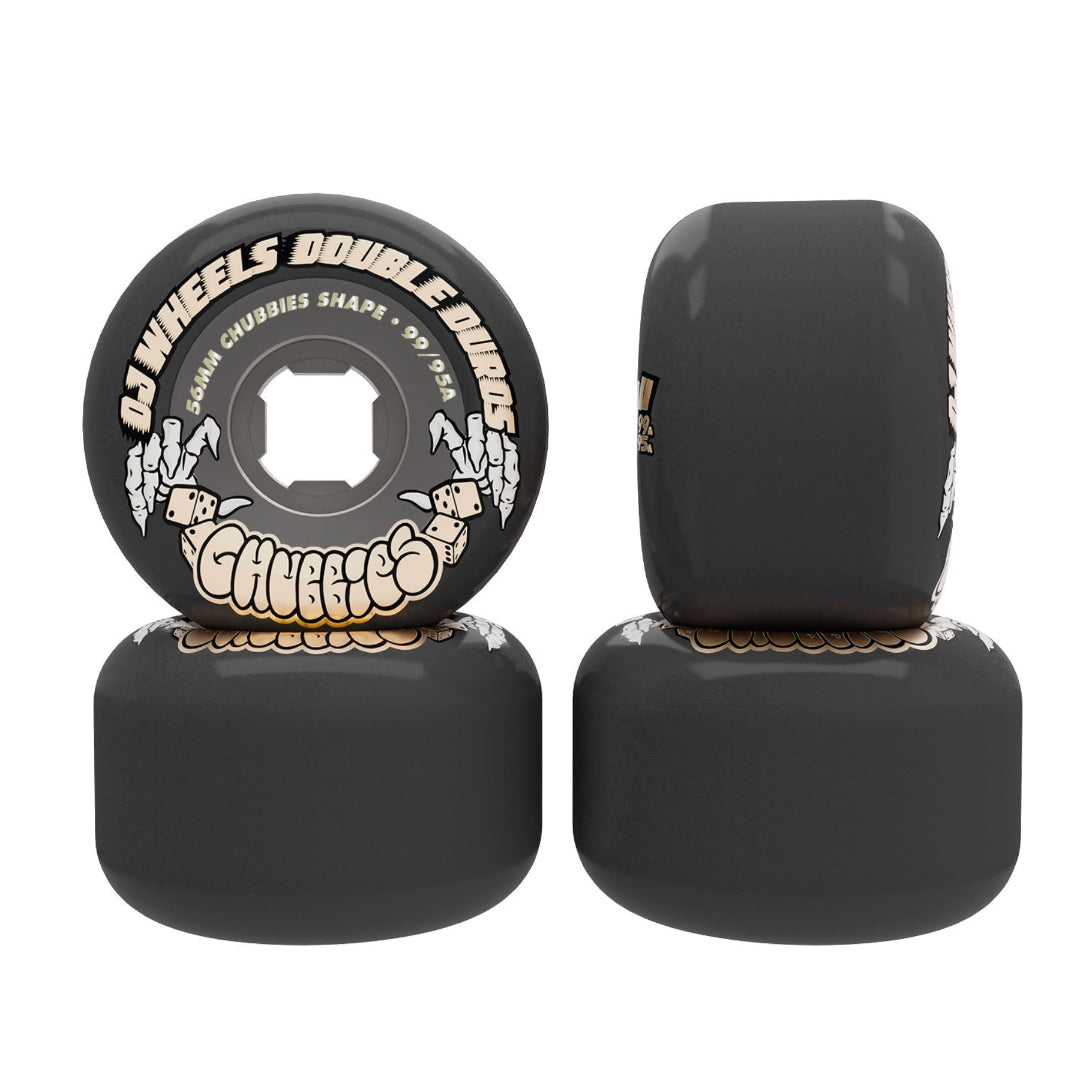 OJ Double Duro Black Transparent 56mm 99/95D Wheels