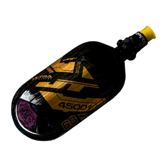 JT Ultra Light Carbon Fiber Air Tank 68/4500 w/ FLO Pro Regulator - Black/Gold