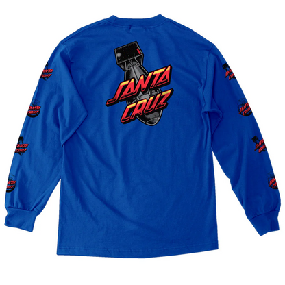 Santa Cruz Atomic Dot Long Sleeve T-Shirt - Royal Blue