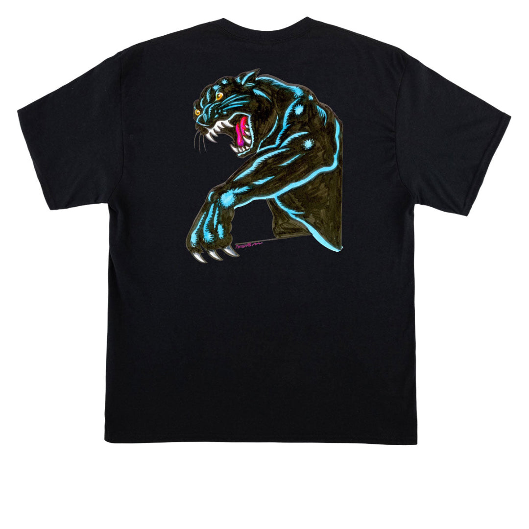 Santa Cruz Natas Sketch Panther Heavyweight T-Shirt - Black