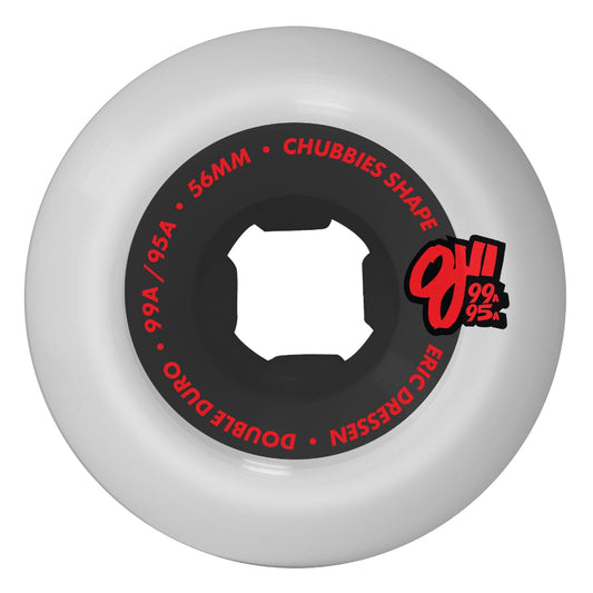 OJ Eric Dressen Rose Skull Double Duro Chubbies 56mm 99/95 Duro Wheels
