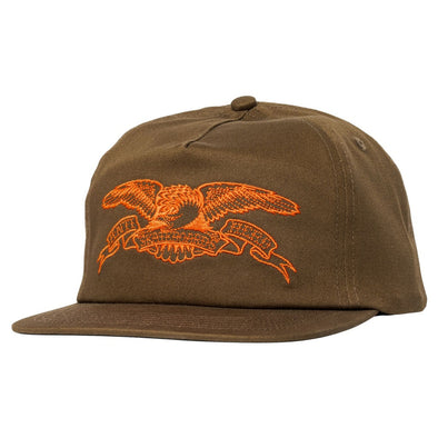 Anti-hero Basic Eagle Snapback Hat Brown/Orange