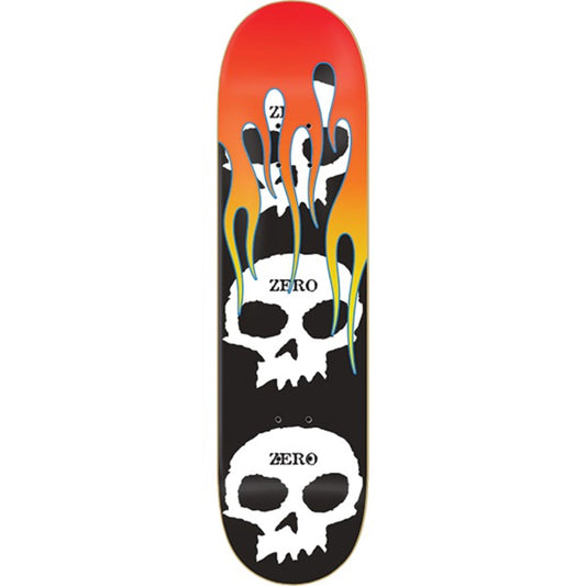 Zero 3 Skulls Flames Deck 8.25
